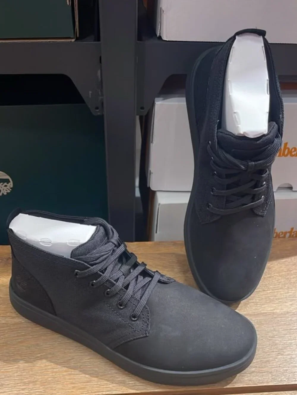 TIMBERLAND MEN'S DAVIS SQUARE MID LACE SNEAKER BLACK  BOOT  1A1T16-001 ALL SIZES